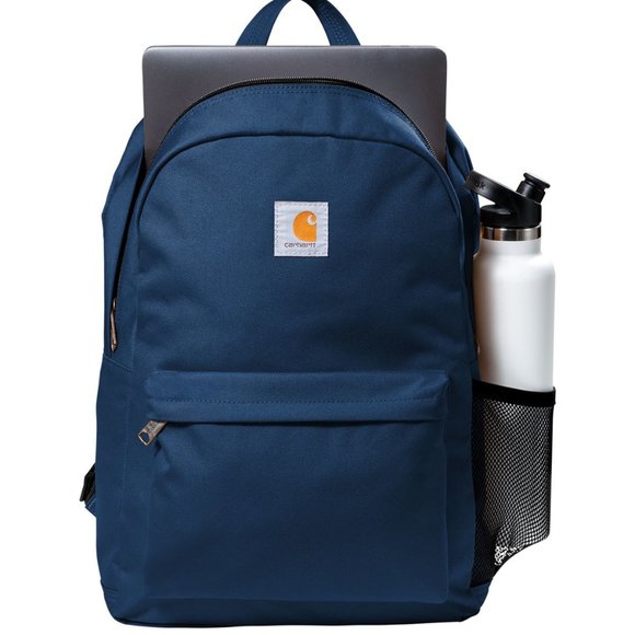 (NWT) Carhatt Canvas Backpack Work School Travel Heavyduty Bookbag Navy Blue - Picture 6 of 7